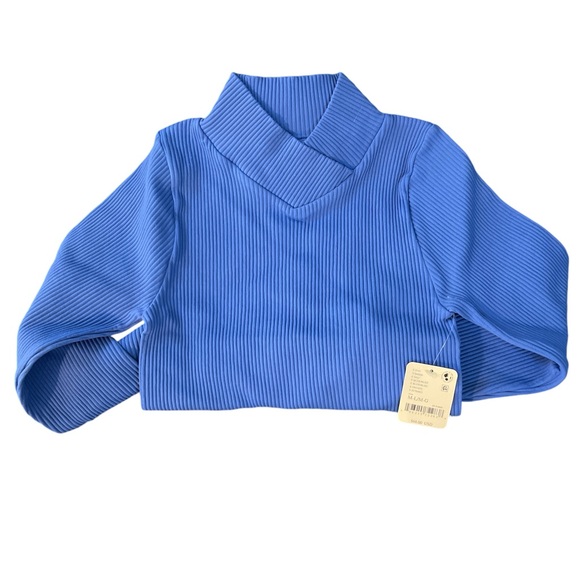 FREE PEOPLE XYZ Recycled Turtleneck
Bodysuit / Deja Blue M/L NWT - Picture 12 of 15